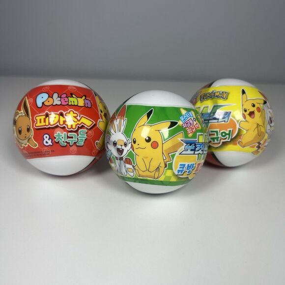 Vtg 1997 Pokémon Nintendo Surprise Ball Lot Of 3 Aladdin Brand RARE - Picture 1 of 7